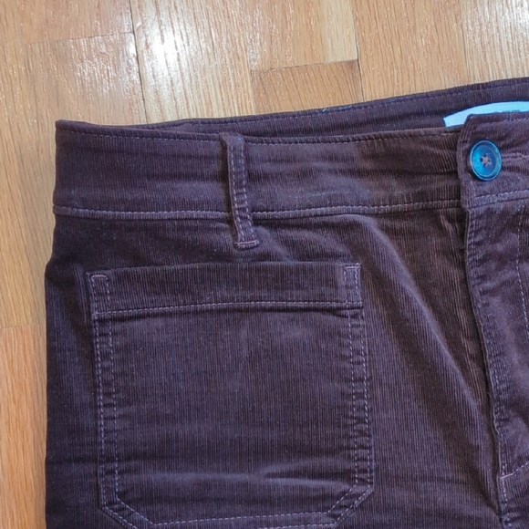 Ann Taylor LOFT Brown Corduroy Palmer Pant Wide Leg Patch Pocket Sz 10 - Picture 4 of 9